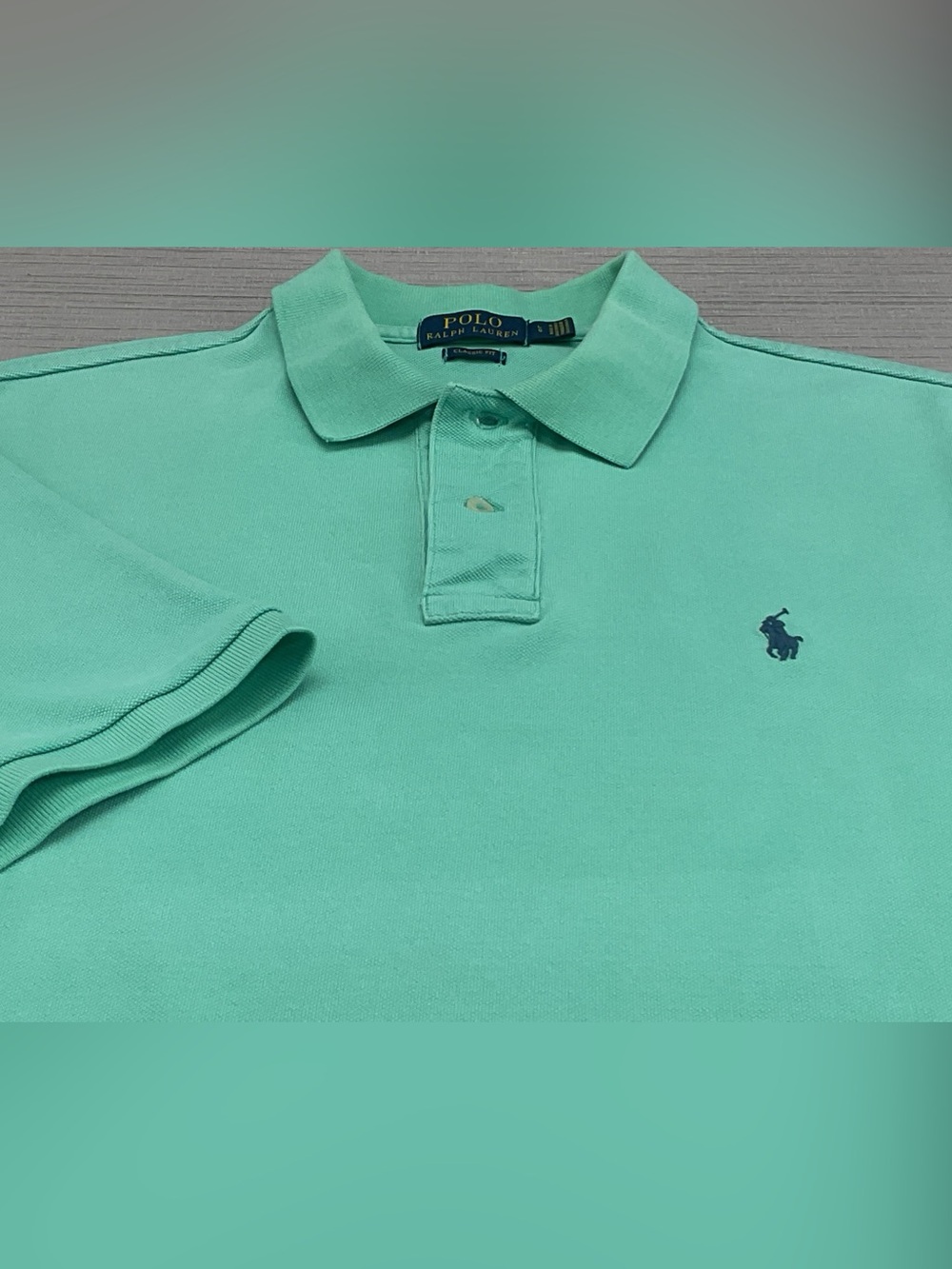 Polo Ralph Lauren Classic Fit Men’s Mint Green Polo Shirt with Navy Pony